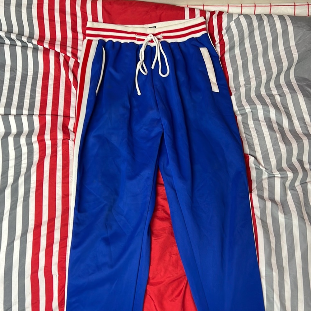 Mens Blue “Broken Threads” Jogger Track Pants